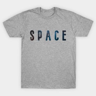 SPACE galaxy lettering T-Shirt